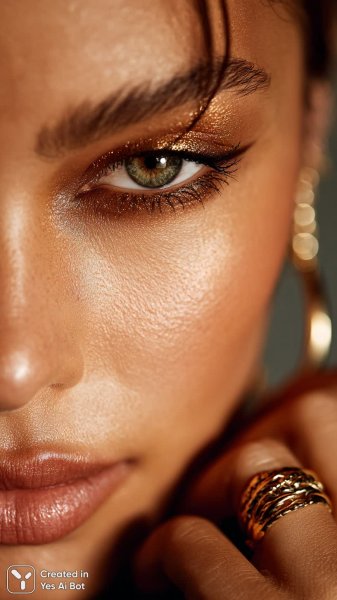 Золотой блеск и роскошный образ: портрет в стиле гламура. Нейронная сеть Миджорни