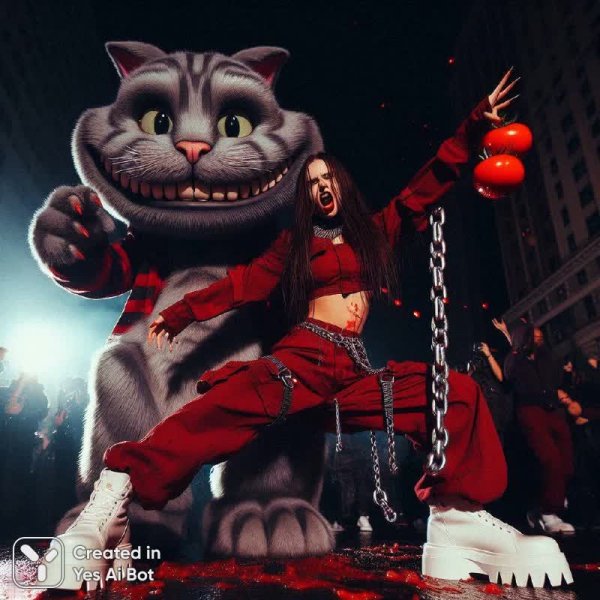 Кот Веном: Ночная фотосессия в стиле хип-хоп. Генерация из нейросети Dalle 3
