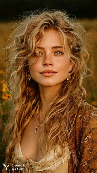 Невеста в поле маков: сказочный образ золотого часа. Нейросеть Midjourney