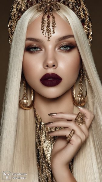 Блондинка в золоте: роскошь и гламур в черном фоне. Нейронная сеть Миджорни