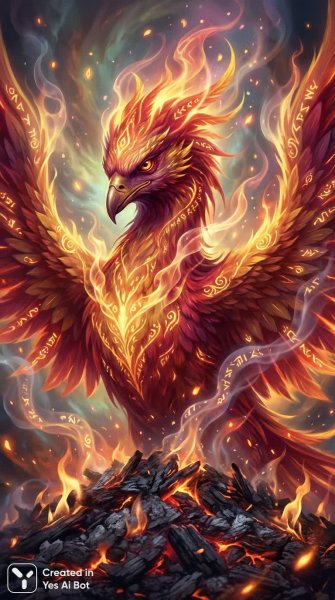 Восстание Феникса: Огонь Перерождения и Магия Света. Нейронная сеть Nano Banana