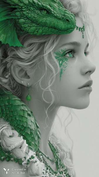 Волшебная драконица: портрет красоты и опасности в фэнтезийном мире. Нейронная сеть Миджорни