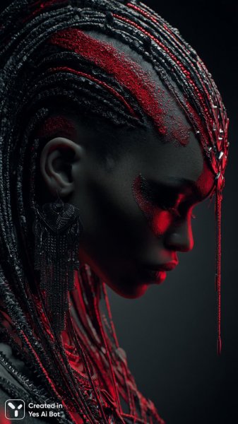 Портрет в этническом стиле: огненные акценты и гиперреализм. Нейросеть Midjourney