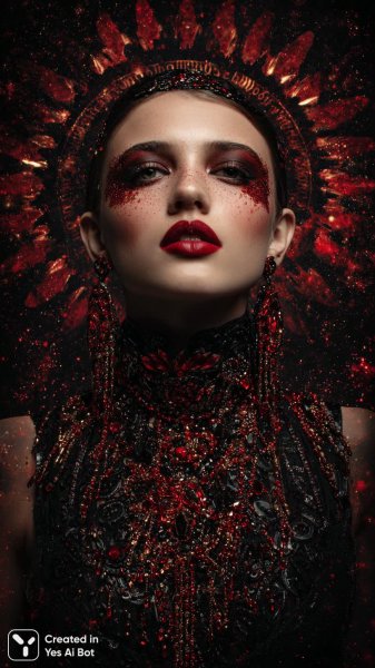 Космическая фантазия: портрет с яркими деталями и насыщенным макияжем. Нейронная сеть Миджорни