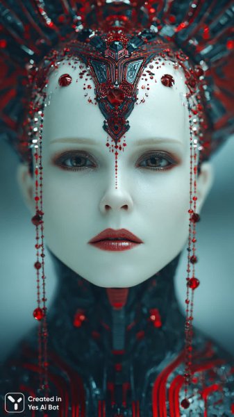 Яркий портрет: фантазия и смелость в деталях. Картинка из нейронной сети Миджорни