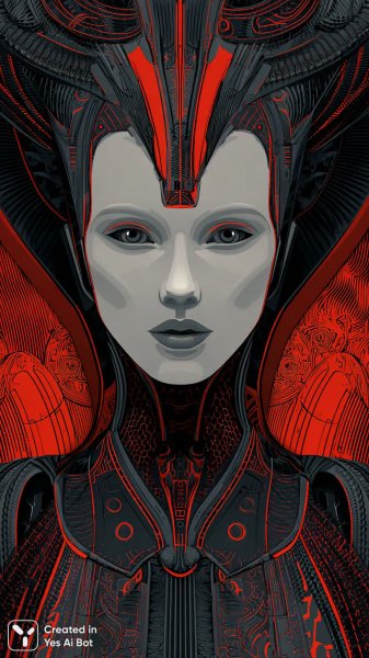 Изысканный портрет: взгляд сквозь узоры и свет. Изображение из нейронной сети Midjourney