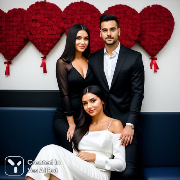 Романтичный момент: нежность и розы в объятиях любви. Нейронная сеть Stable Diffusion