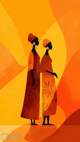 Африканская элегантность в ярких геометриях минимализма. Изображение из нейронной сети Миджорни
