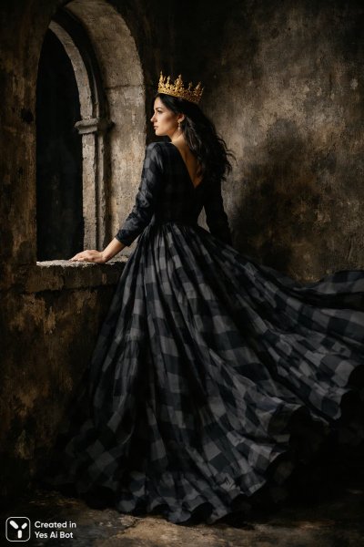 Корона и трещина: драматичный портрет в полумраке. Генерация из нейронной сети Sora images Ai