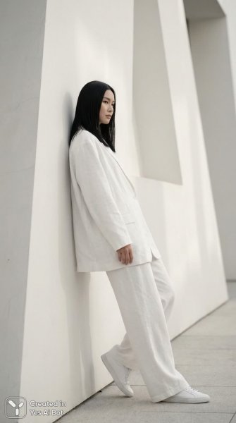 Безупречный минимализм: портрет в монохроме с Hasselblad X1D. Картинка из нейросети NanoBanana