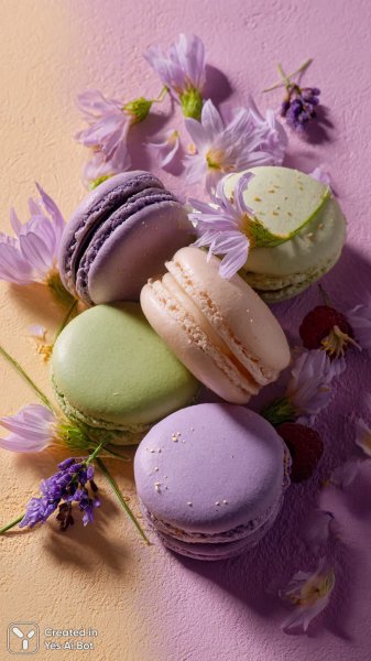 Волшебные макаруны: нежная пастельная симфония вкуса и красоты для гурманов. Картинка из нейросети Midjourney