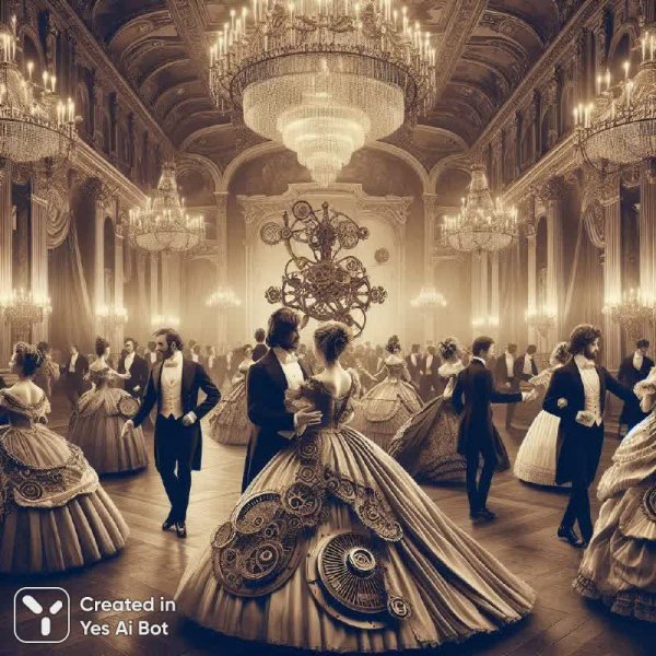 Изысканный светский раут в эпоху романтизма. Изображение из нейросети Dalle-3