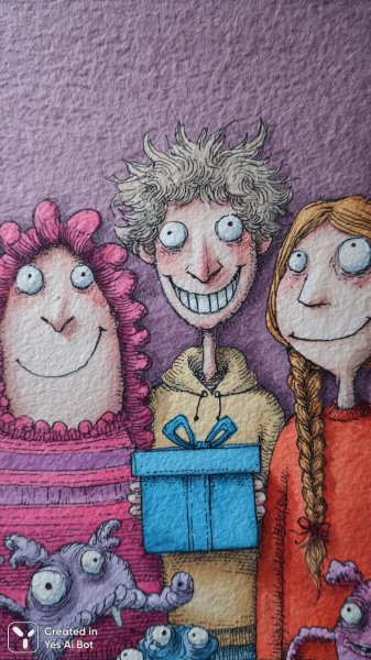 Забавные существа: наивное искусство и гротескные детали в ярких тонах. Нейронная сеть Midjourney