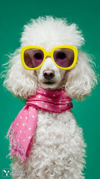 Порода с шармом и стилем: яркие аксессуары в современном исполнении. Нейросеть Midjourney