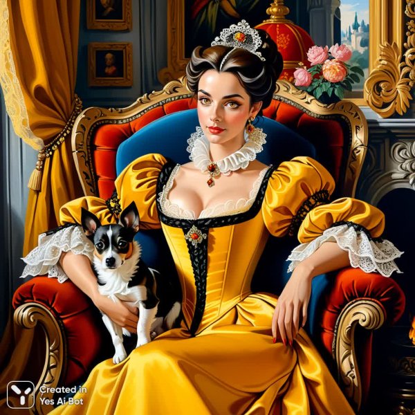 Изящный портрет испанской дамы эпохи Возрождения. Изображение из нейронной сети Stable Diffusion