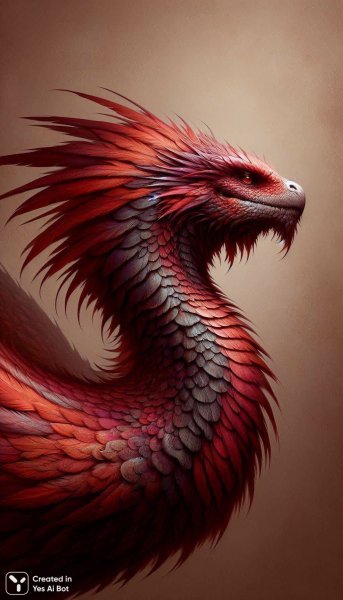 Загадочный портрет огненного змея Алаз Грузул: великолепие и тайна крылатого существа. Изображение из нейронной сети Dalle 3