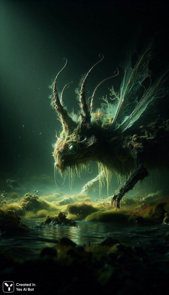 Таинственный шепатун в зыбучих тонях: цифровое искусство в 8k разрешении. Нейросеть Dalle-3