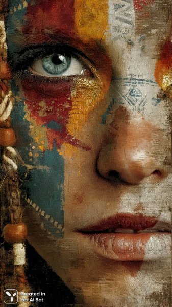 Яркий взгляд в этнических красках: сила и глубина культуры. Нейросеть Миджорни