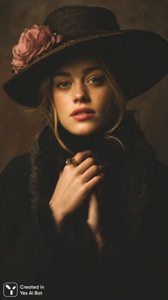 Взгляд сквозь время: элегантный портрет в стиле импрессионизма. Генерация из нейросети Миджорни