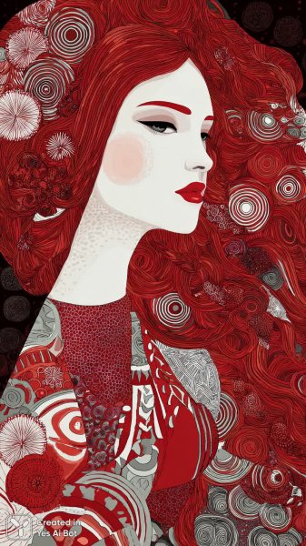 Элегантный портрет женщины с яркими деталями и цветами. Генерация из нейросети Миджорни