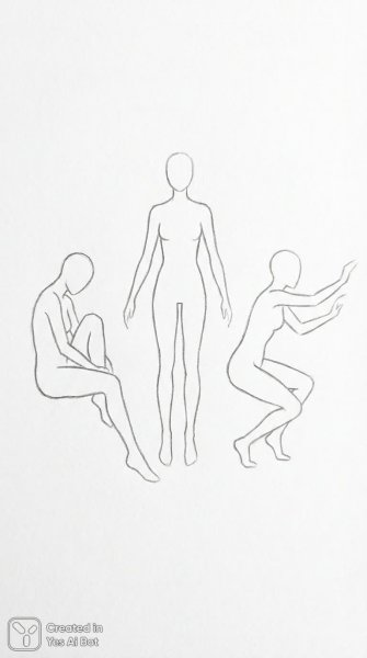 Схематичные фигуры: минимализм и анатомичность в сером цвете. Картинка из нейросети Нано Банана