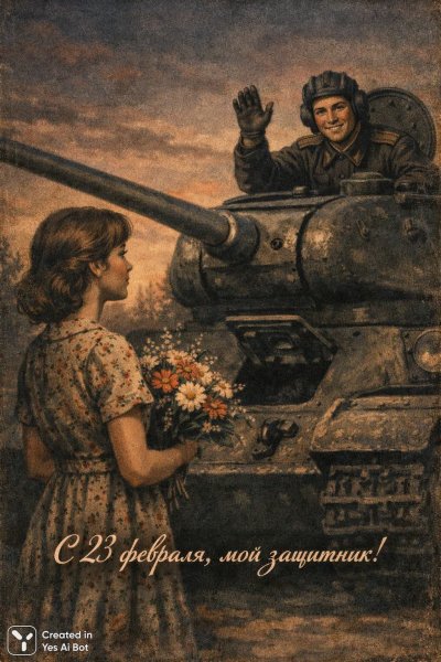 Трогательное признание в день защитника Отечества. Изображение из нейронной сети Sora images Ai