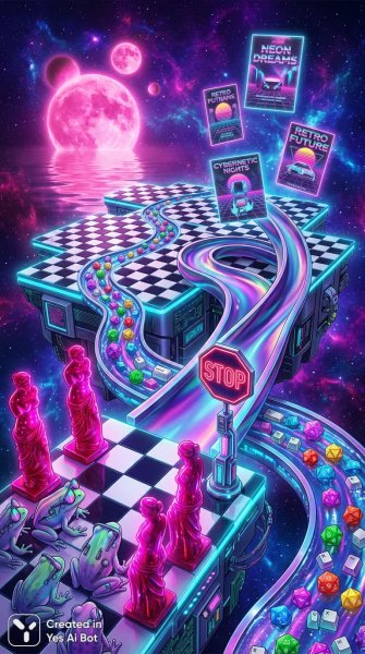 Космический остров: гиперреализм в цифровом стиле и неоновое сияние. Генерация из нейросети Nano Banana