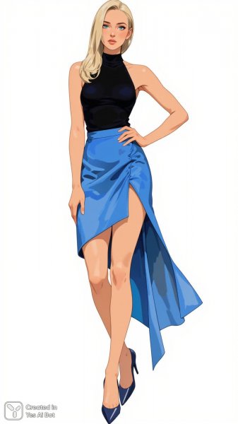 Изящная фигура в летнем образе на белоснежном фоне. Нейронная сеть Flux.1