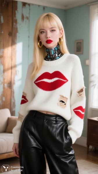 Элегантность в деталях: уютный образ с акцентом на стиль и комфорт. Нейросеть Qwen