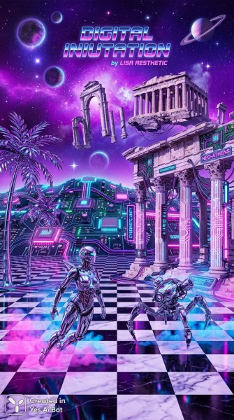 Неоновый сон: психоделия, колонны и цифровой космос Лизы Франк. Нейронная сеть NanoBanana