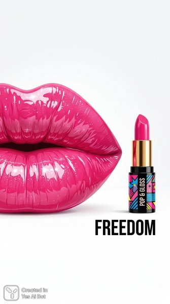 Яркие губы: современная женственность в минималистичном стиле. Нейронная сеть Нано Банана