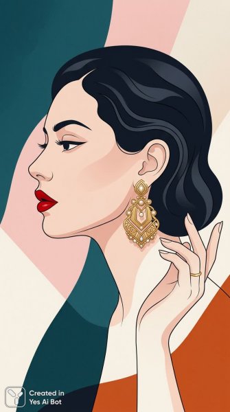 Изысканный женский портрет в стиле минималистичного модерна. Генерация из нейронной сети Нано Банана