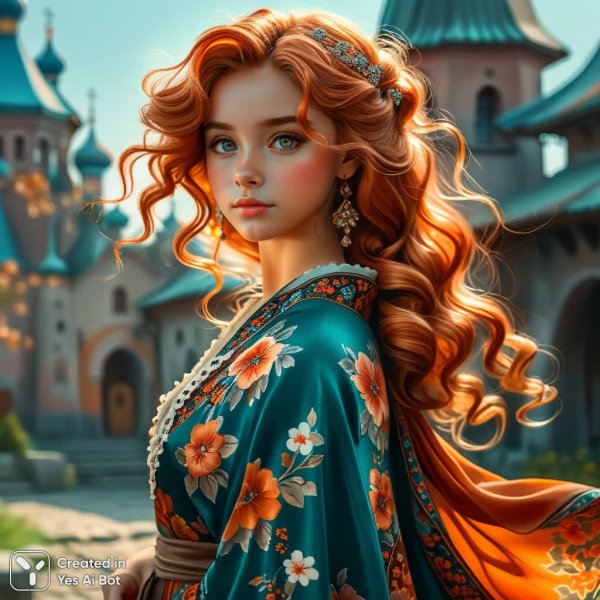 Девочка весной: акрил и акварель в стиле советской мультипликации. Картинка из нейросети Стейбл Дифьюжн