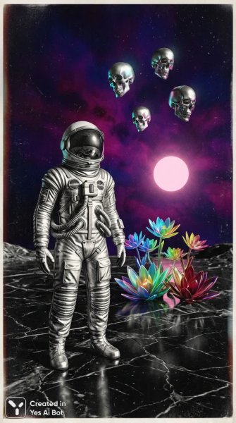 Лунный странник в розовом свете: сюрреалистичная ретрофутуристическая картина с элементами глитчкора и западного стиля. Генерация из нейросети Nano Banana