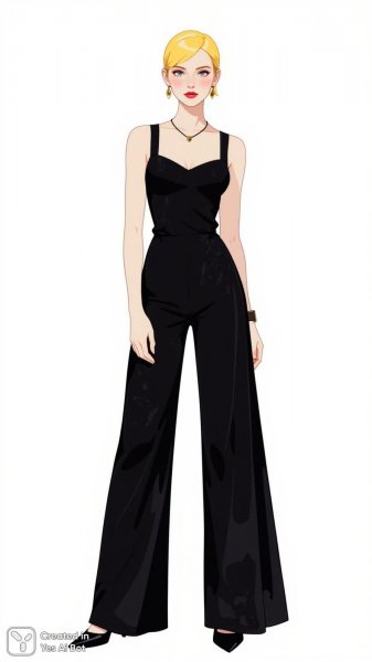 Элегантность в красном: стильный образ с белоснежным фоном. Изображение из нейронной сети Flux Ai