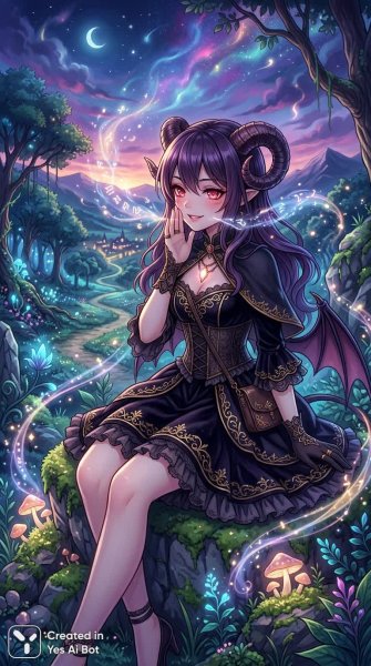 Загадочная соблазнительница в сумрачном пейзаже с привкусом магии и тайны. Нейронная сеть NanoBanana