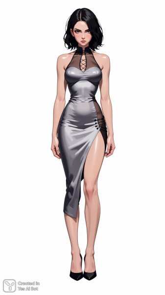 Элегантность и уверенность: цифровой портрет современной женщины в стильном наряде. Изображение из нейронной сети Flux