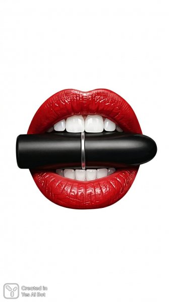 Соблазнительные губы и желание: минималистичная иллюстрация в стиле векторной графики. Картинка из нейросети NanoBanana