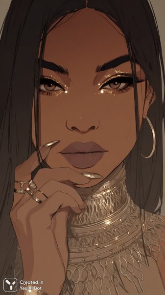 Роскошный портрет: золото, платина и таинственный блеск эпохи модерн. Генерация из нейронной сети Midjourney