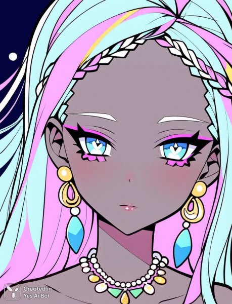 Яркая красотка с африканскими корнями и смелым макияжем. Изображение из нейросети Стейбл Дифьюжн