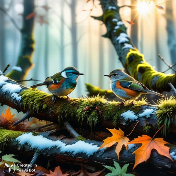 Восход над кленом: акварель и пастель в стиле Скетч Ли Богл. Генерация из нейронной сети Stable Diffusion