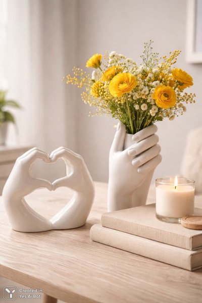 Уютная скандинавская атмосфера: тепло и нежность в деталях интерьера. Изображение из нейросети Sora images Ai