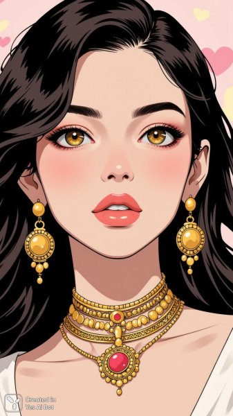 Элегантный портрет: золото, волны и нежная пастель в студийной съемке. Генерация из нейросети Flux 1