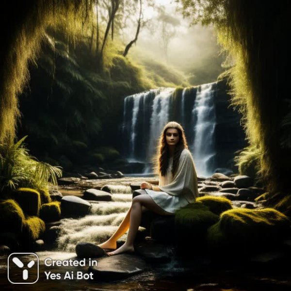 Девушка и тигр: тропический рай в объятиях природы и красоты. Изображение из нейросети Stable Diffusion