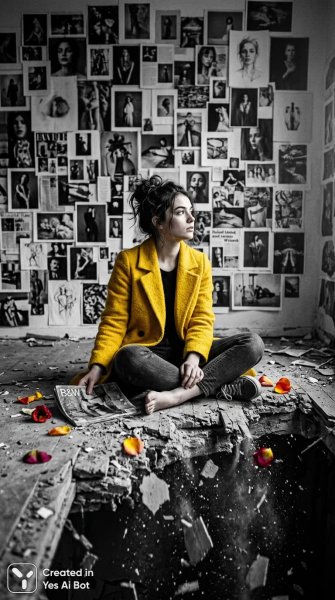 Растворяющаяся реальность: современная сюрреалистичная черно-белая фотография. Нейросеть Nano Banana