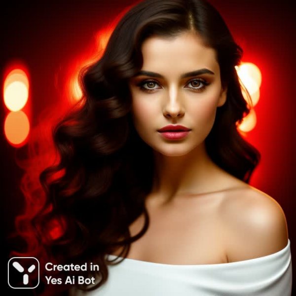 Красное напряжение: фотореалистичный портрет девушки крупным планом. Генерация из нейронной сети Stable Diffusion