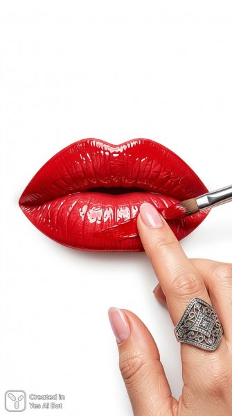 Яркие губы: минимализм и поп-арт в векторной графике. Генерация из нейронной сети Nano Banana