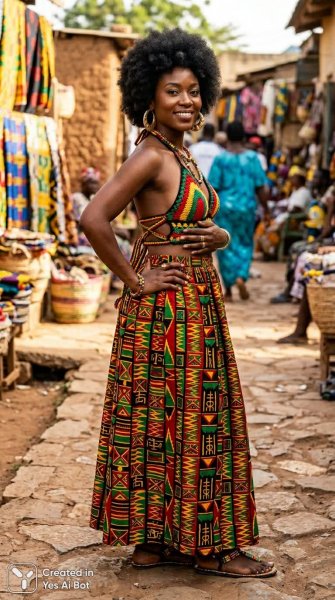 Яркий африканский образ: стиль и красота этнической моды. Генерация из нейросети Нано Банана