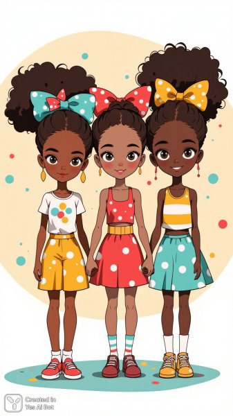 Весёлые куклы в ярких нарядах и пастельной атмосфере современной сказки. Изображение из нейросети Flux.1