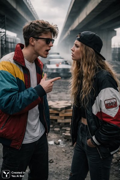 Уличная перепалка: стиль, реализм и городская атмосфера. Изображение из нейронной сети Sora